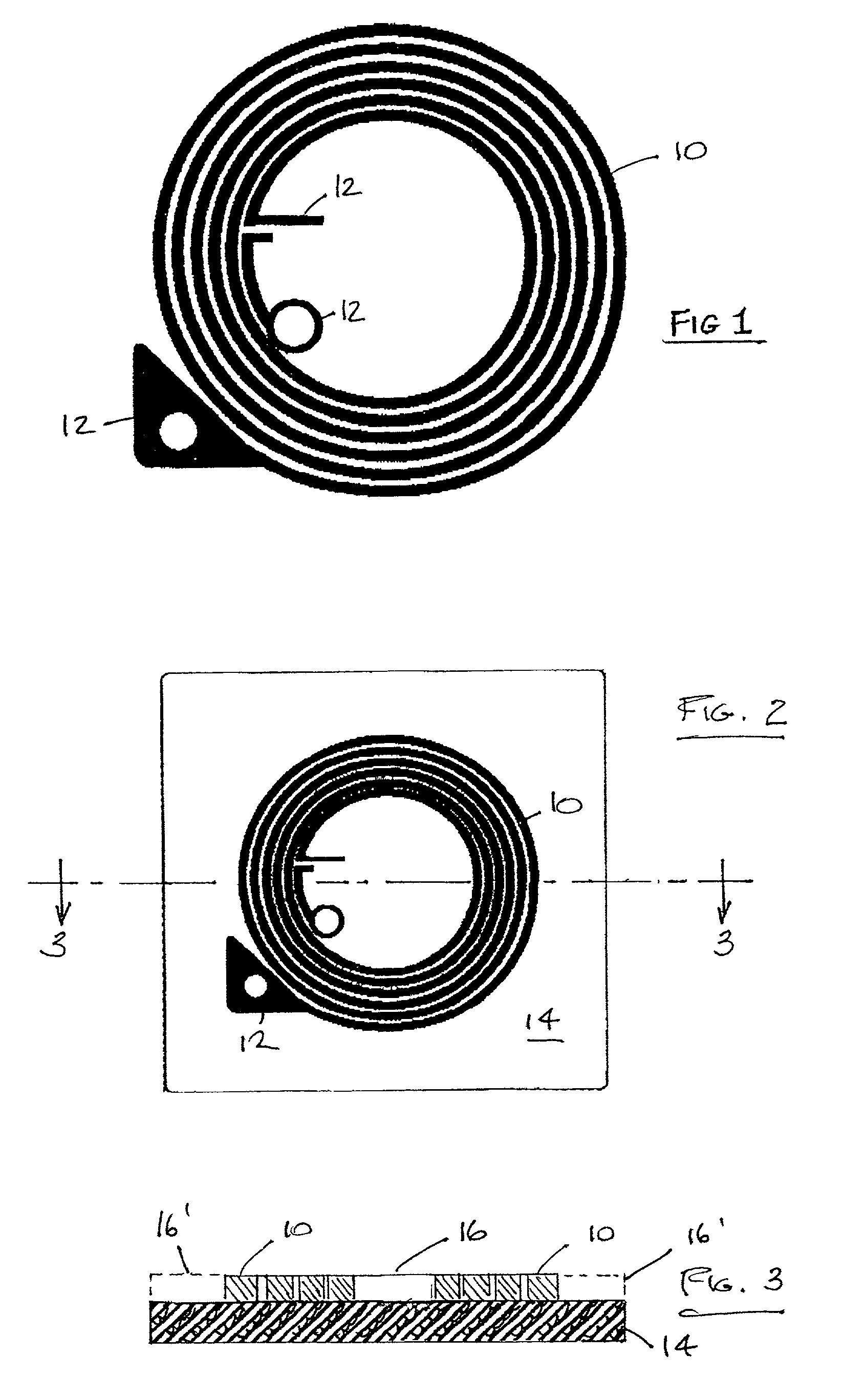 Method for the formation of RF antennas by demetallizing