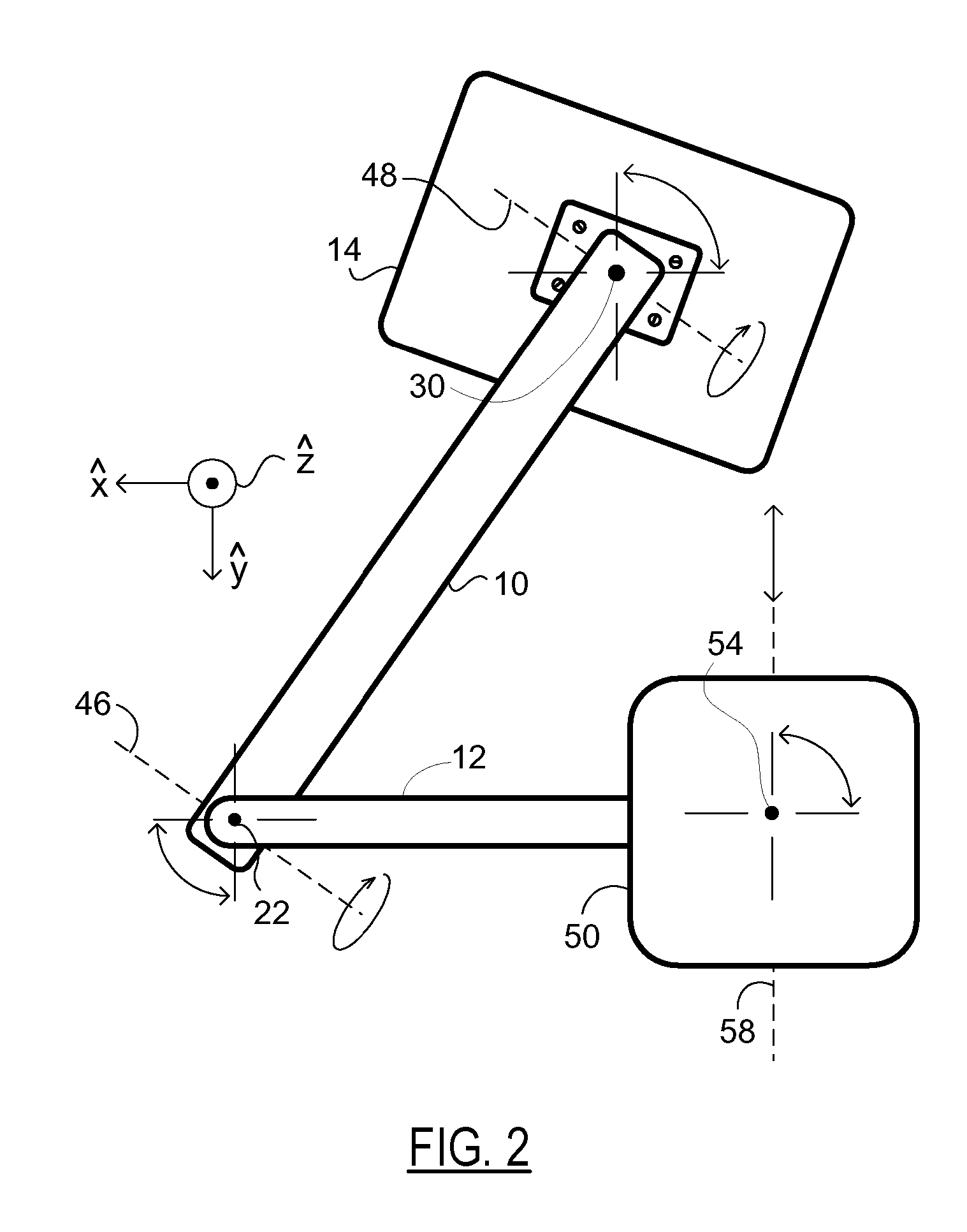 Interactive display suspended for patient viewing