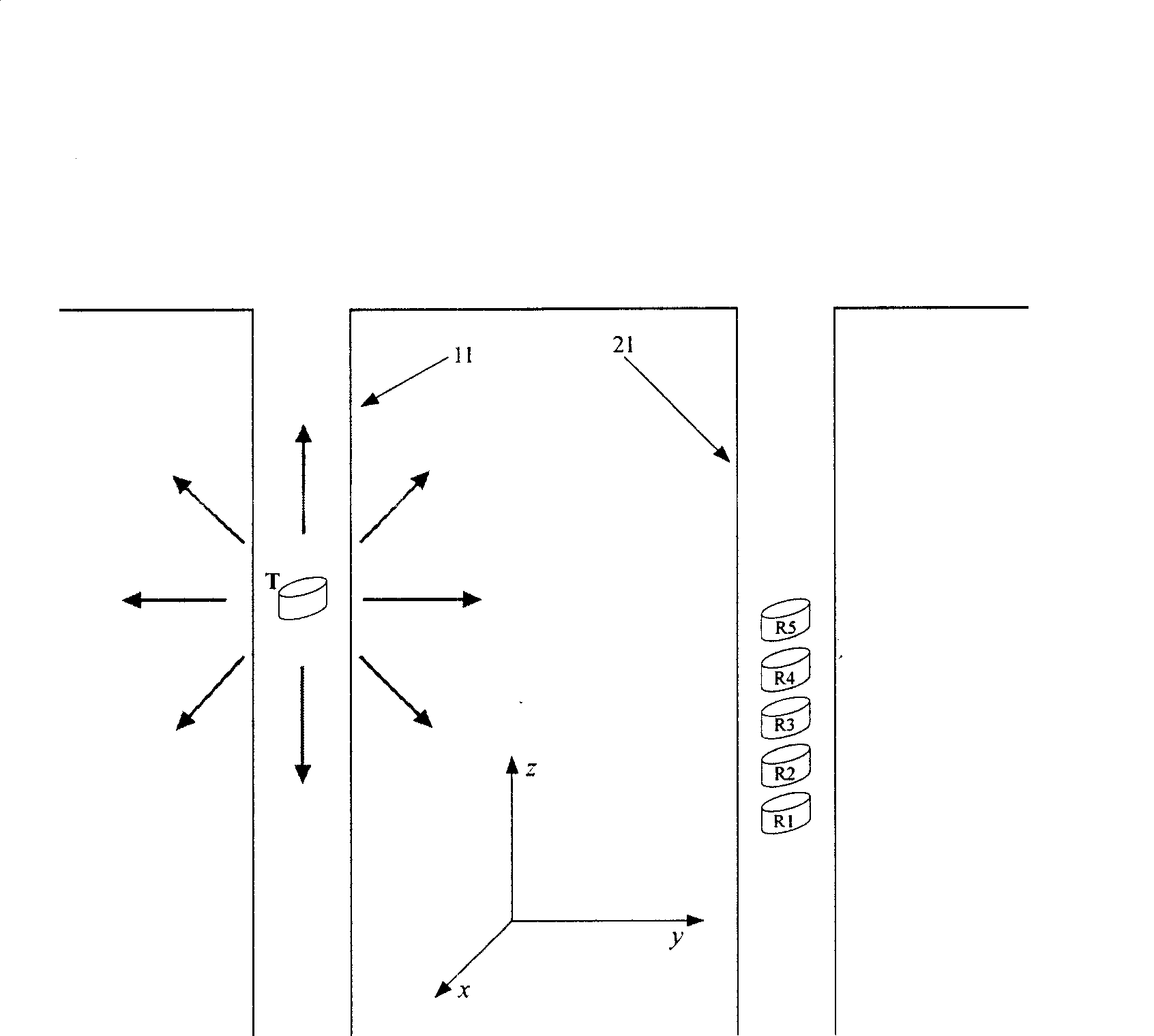 Seismic prospecting method between azimuth borehole