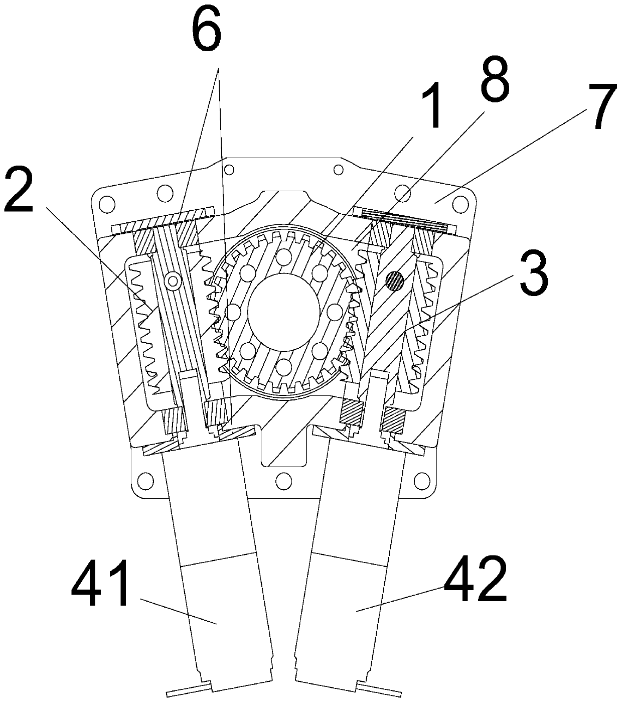 Rotary inertial navigation driving and locking integrated device and using method thereof