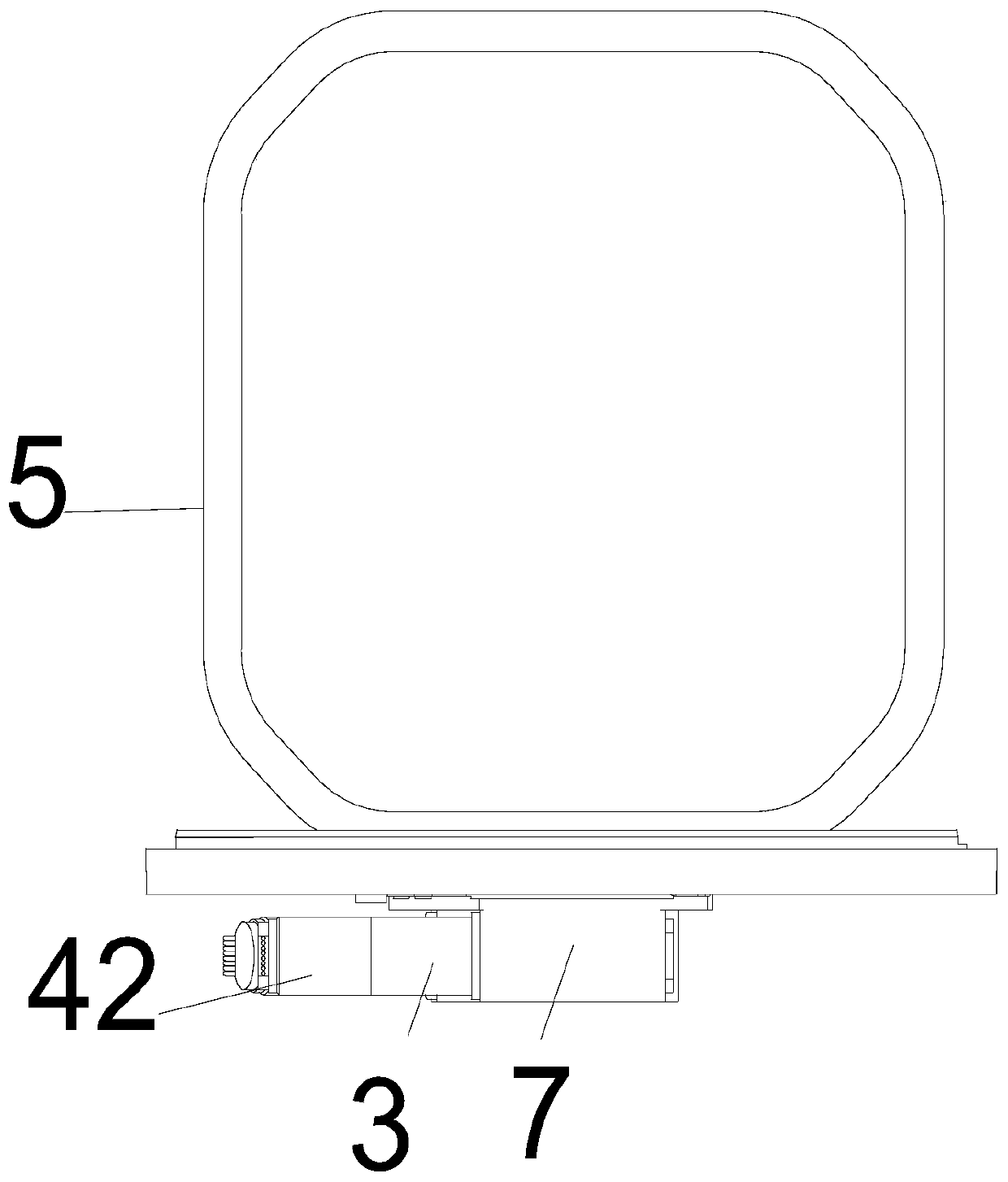 Rotary inertial navigation driving and locking integrated device and using method thereof