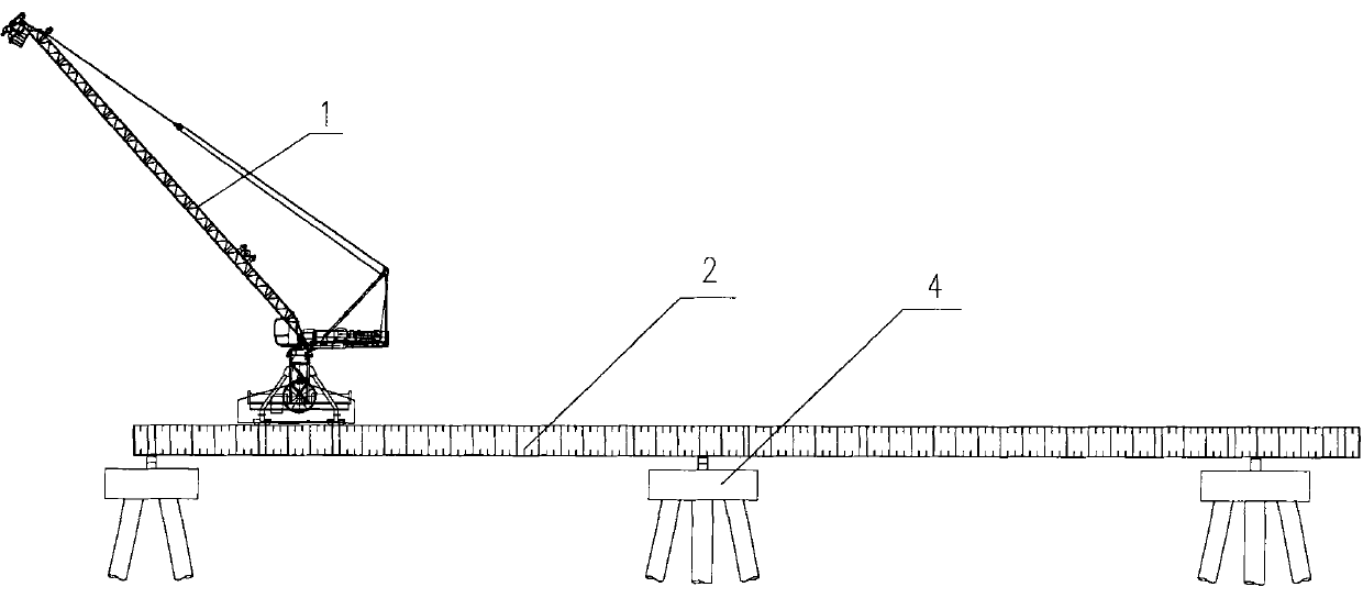 Offshore auxiliary construction platform device and using method thereof