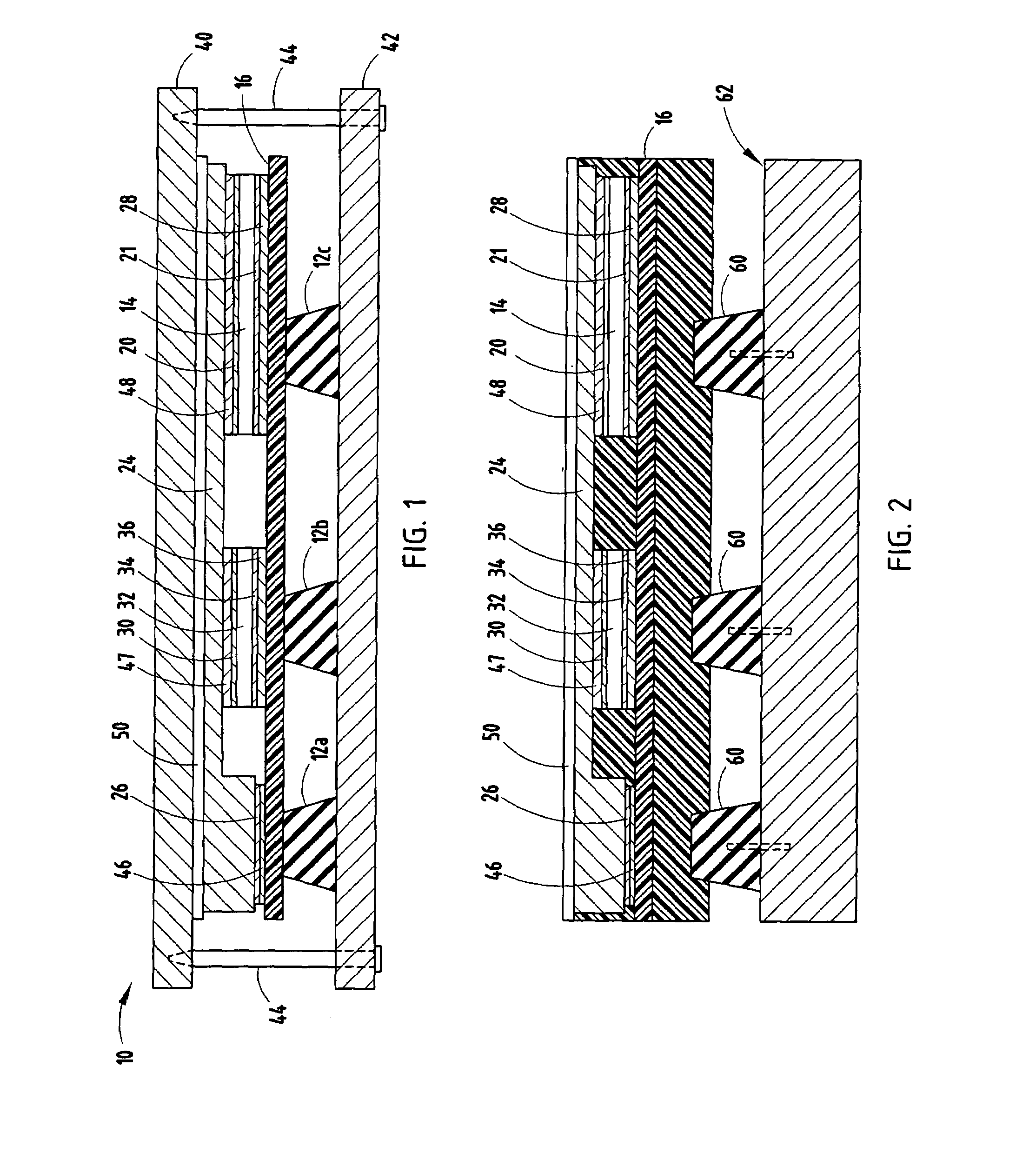 Compression connection for vertical IC packages