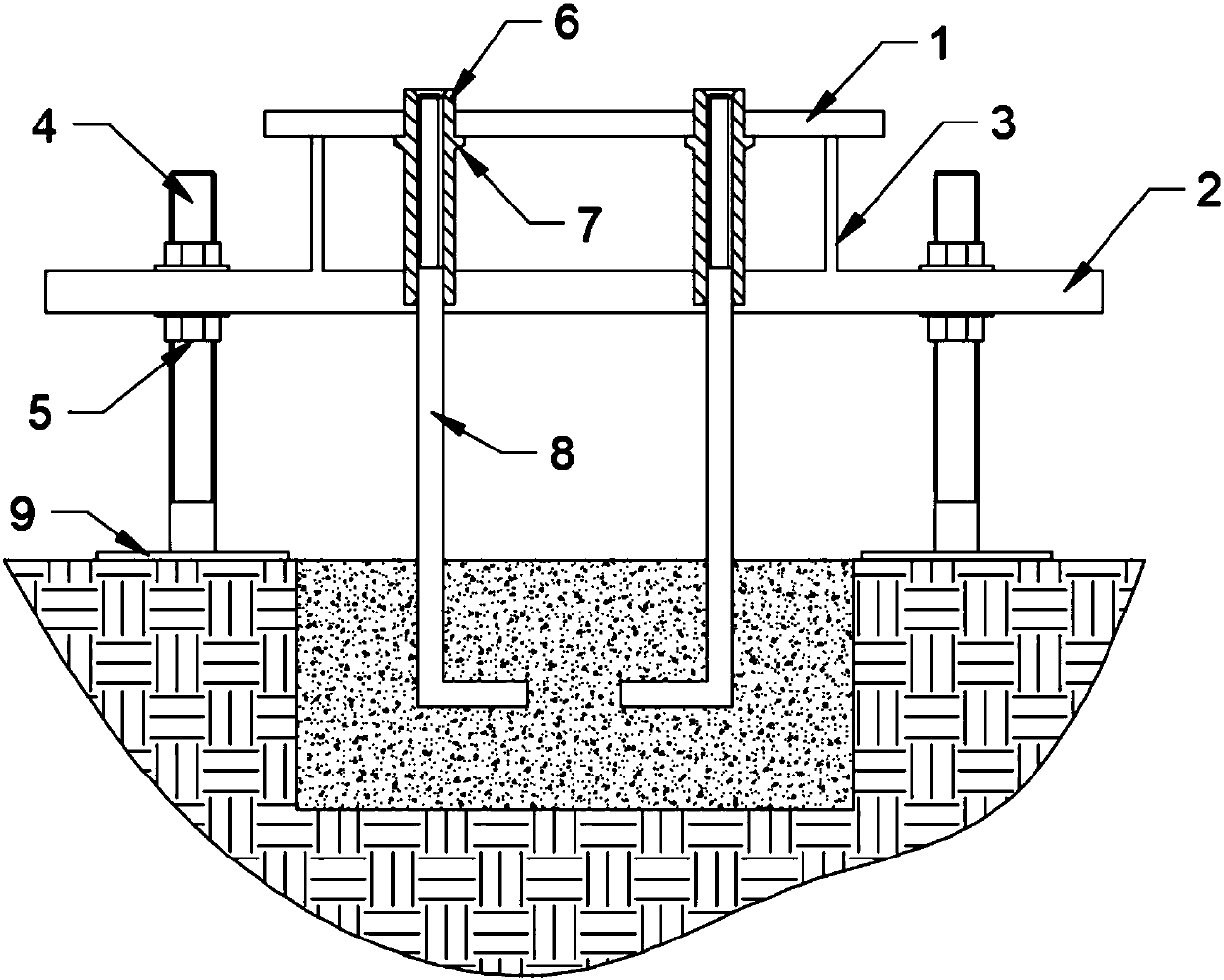 Height adjustable foundation bolt positioning device