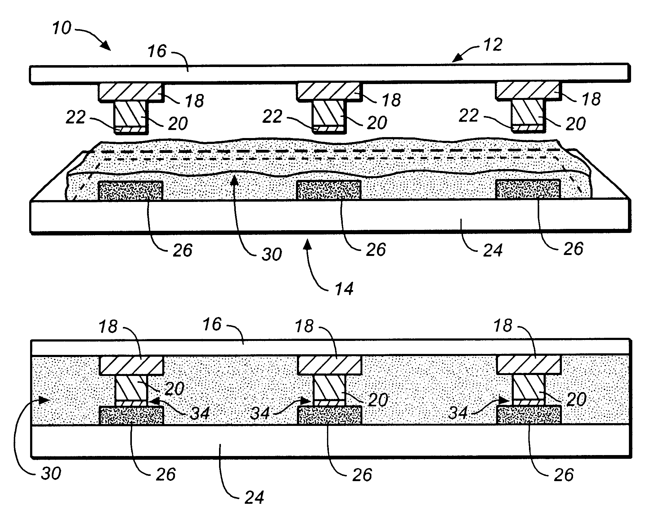 Interconnect assembly and Z-connection method for fine pitch substrates