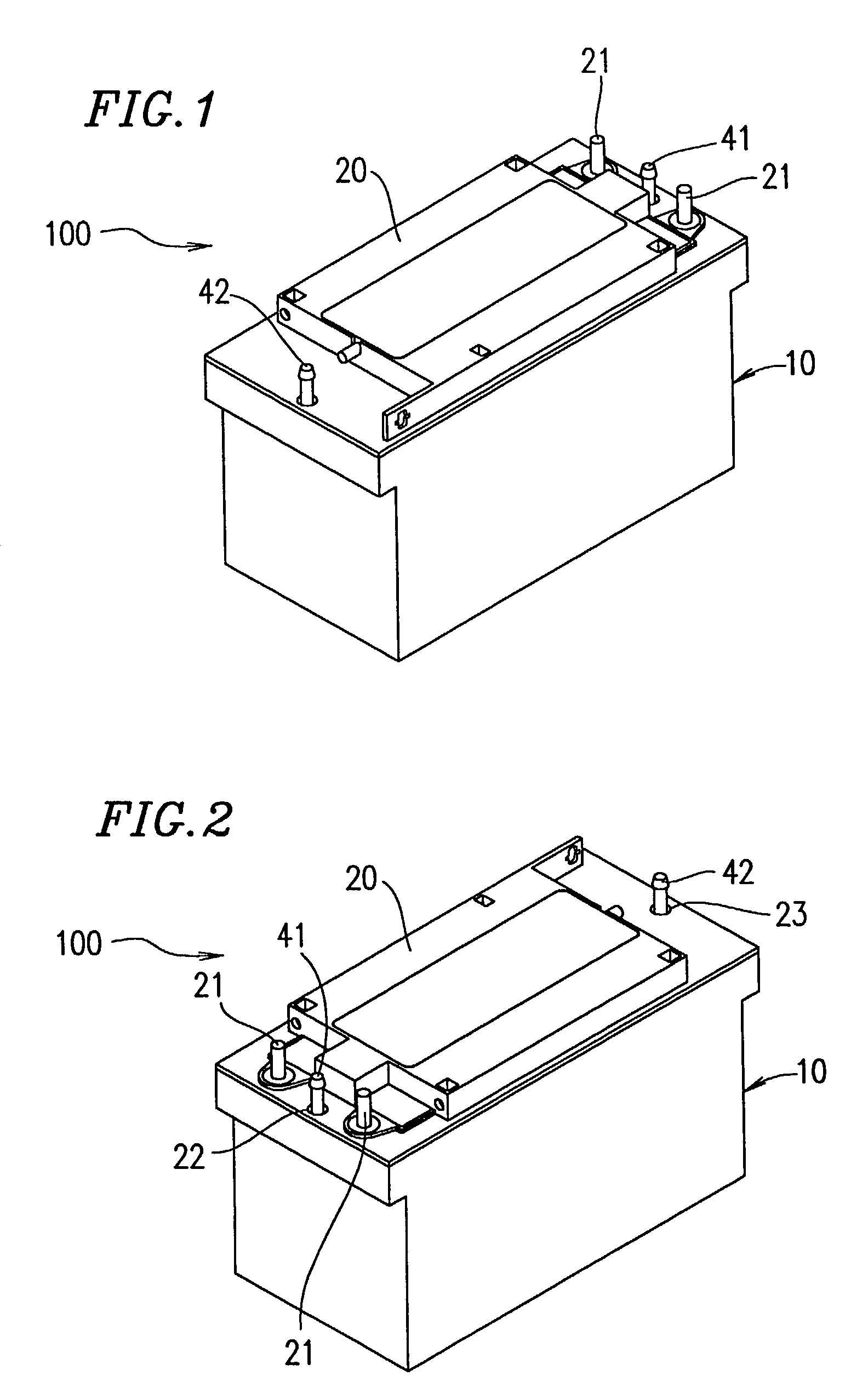 Battery with proportional collectors, straps, and plates