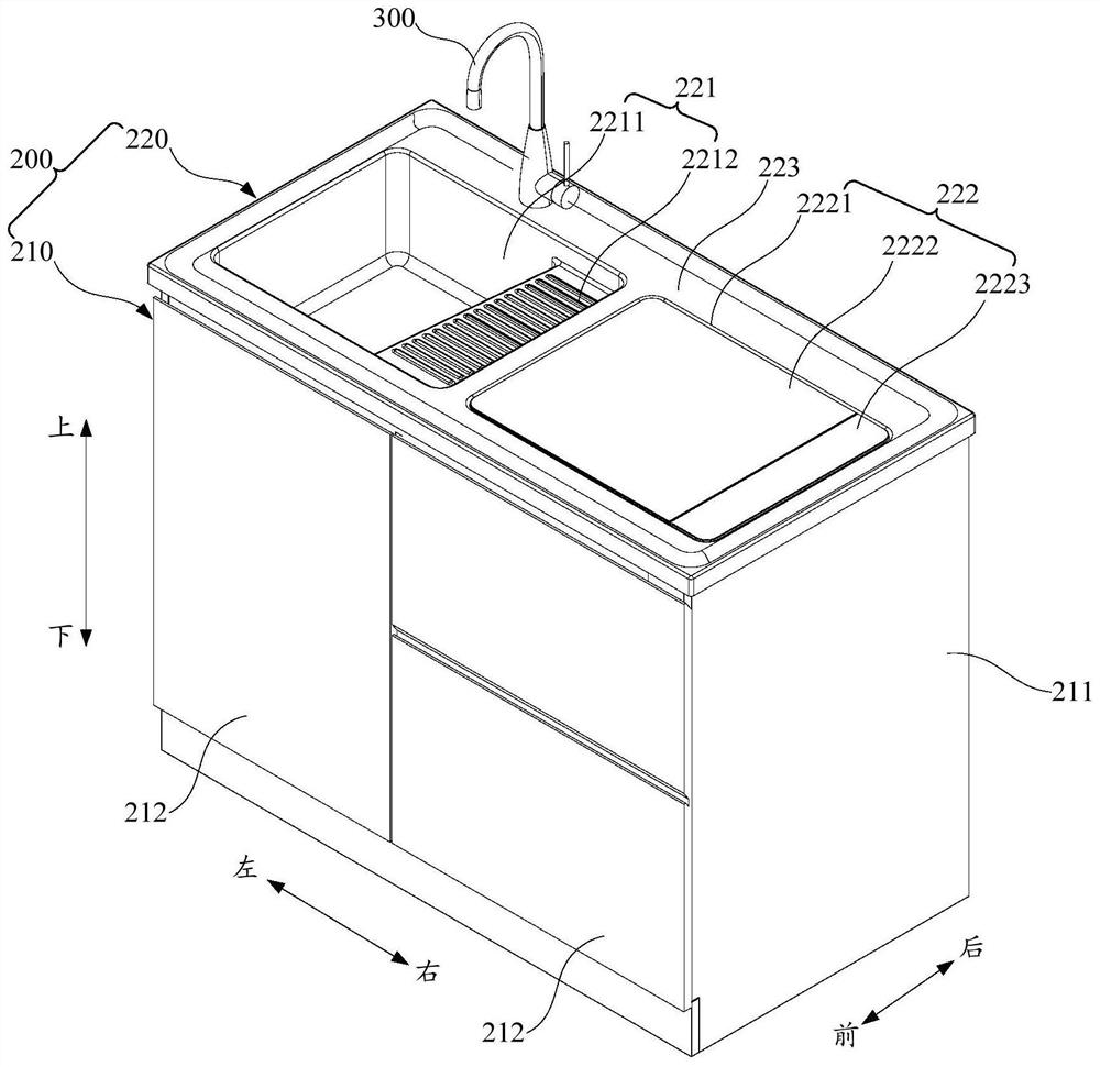 Washing machine assembly and assembly method of washing machine assembly