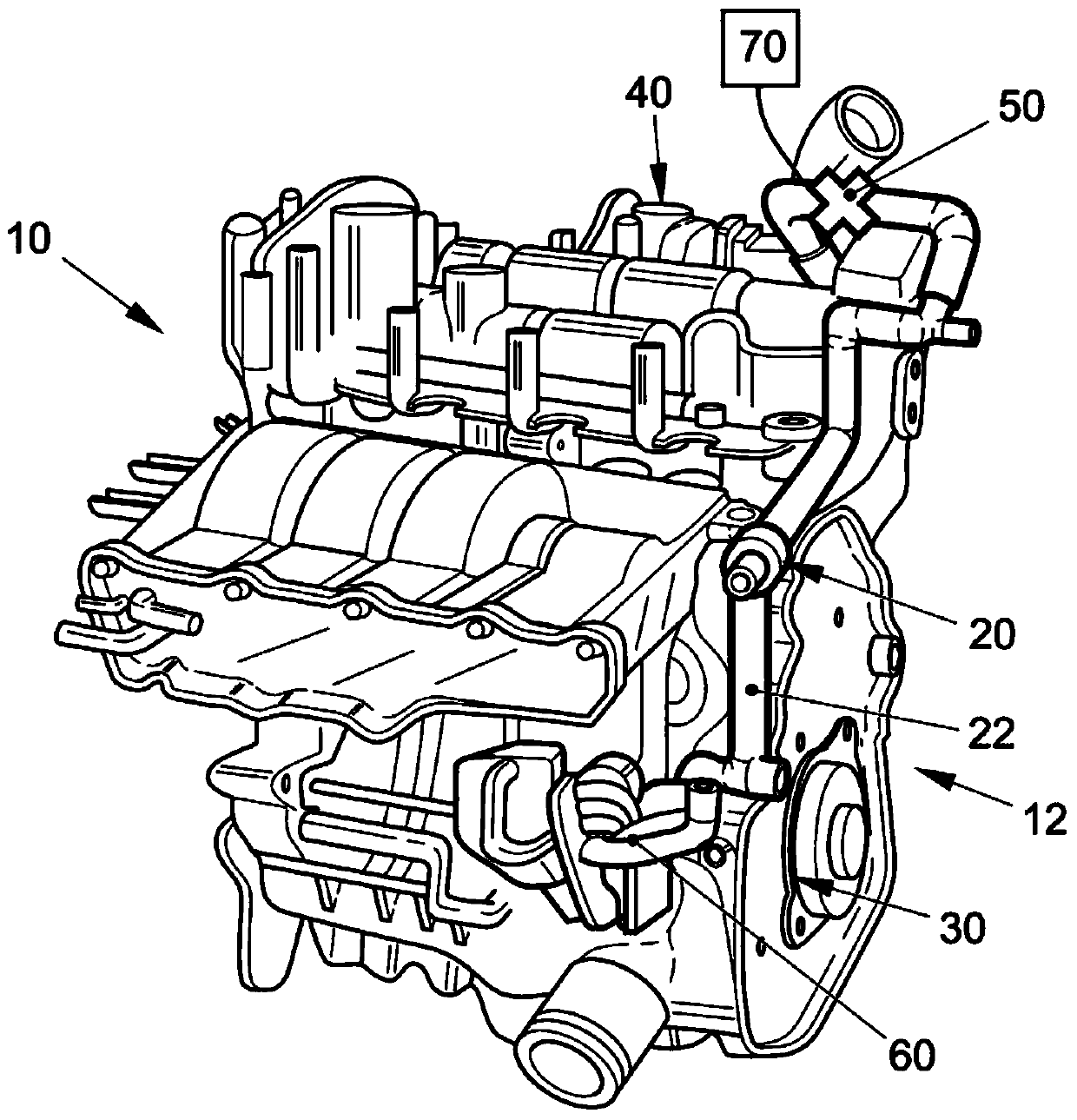 Internal combustion engine and method of assessing the quality of motor oil in an internal combustion engine