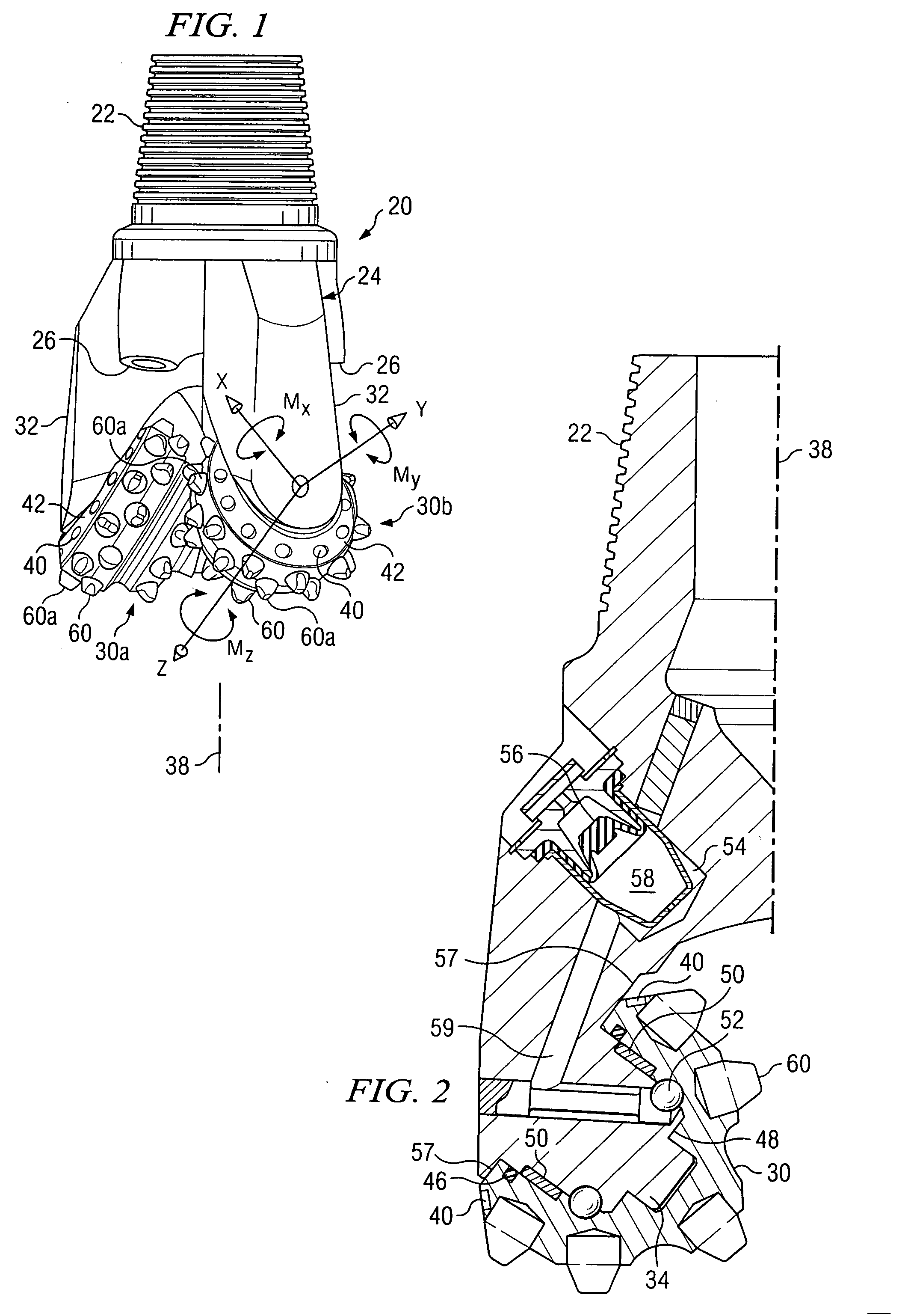 Roller cone drill bits with optimized bearing structures