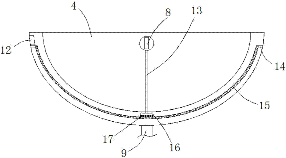 Environment-friendly water discharge tank for hair washing bed