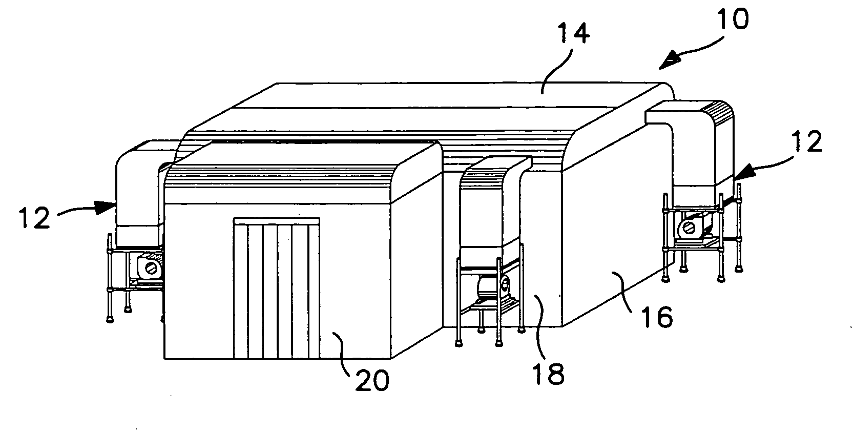 Method of minimizing cross contamination between clean air rooms in a common enclosure