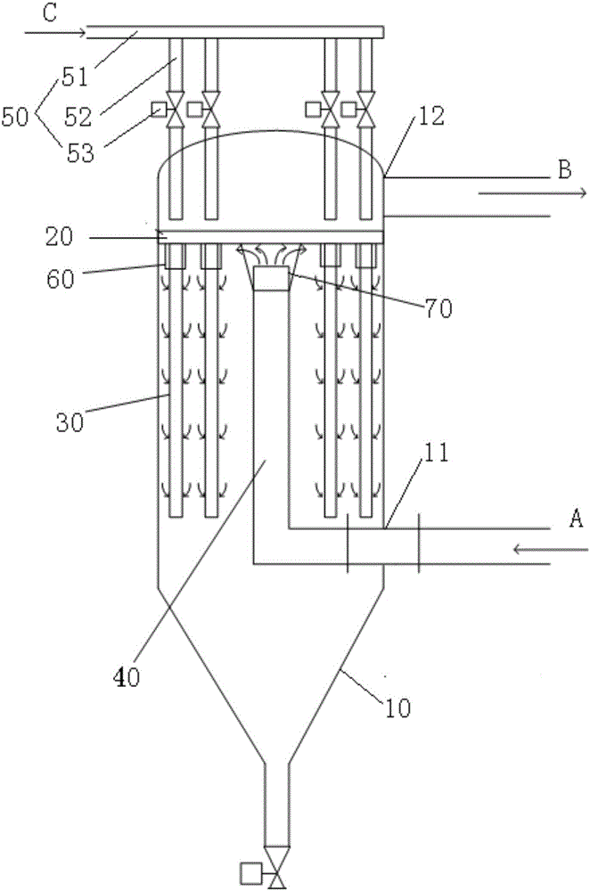 Dust removal filtering device and method