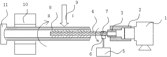 Laser cutting machine comprising front spraying and water guiding structure