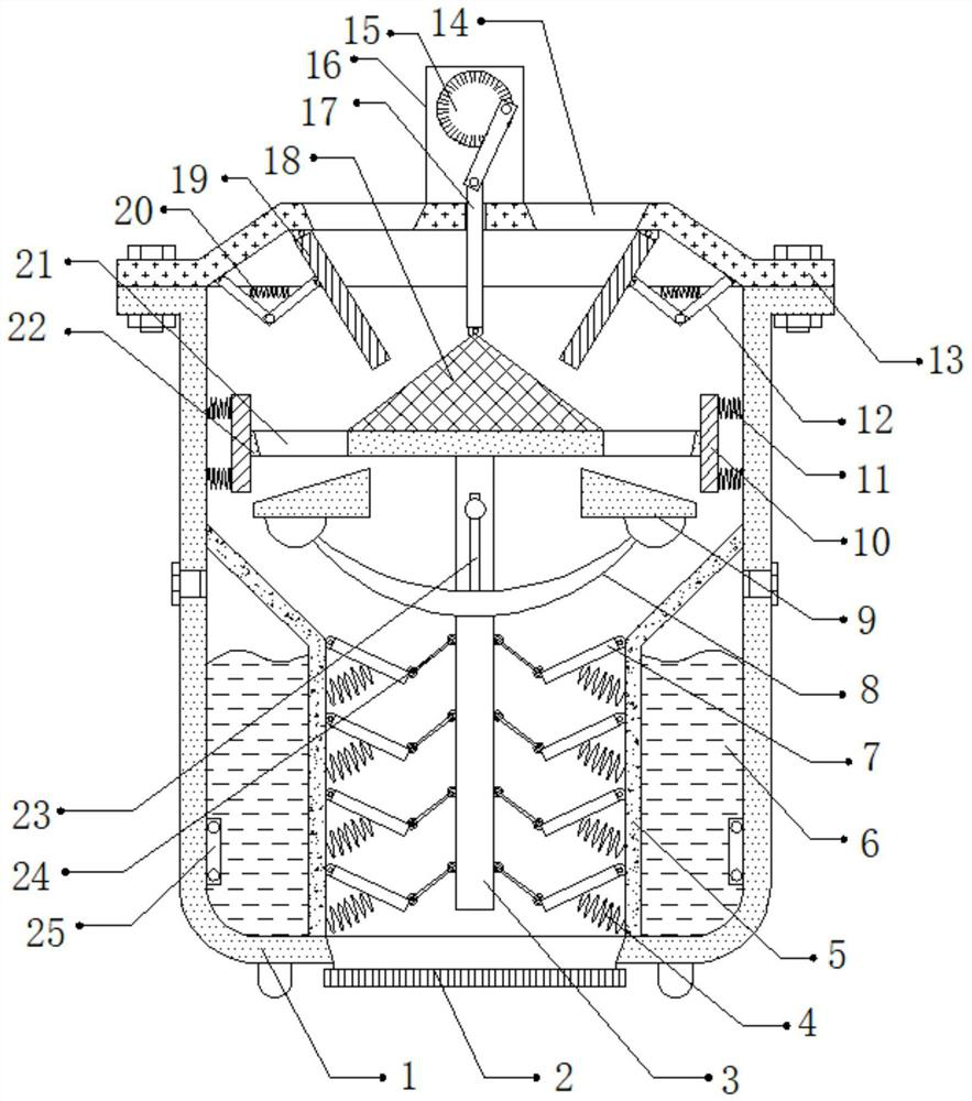 Dissolving tank capable of avoiding raw material deposition and for processing calamine powder