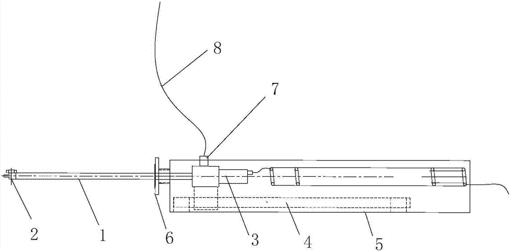 Telescopic long gun 3D tank washing device