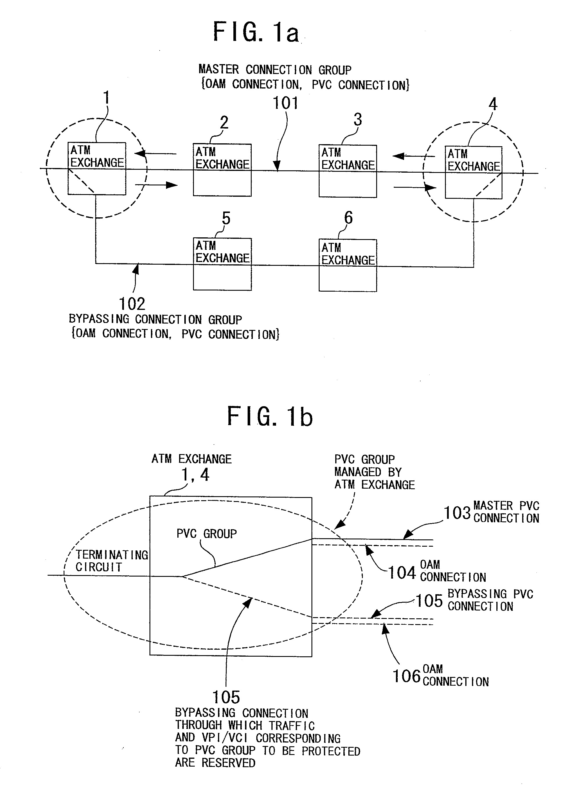 PVC switching control method for ATM communication network