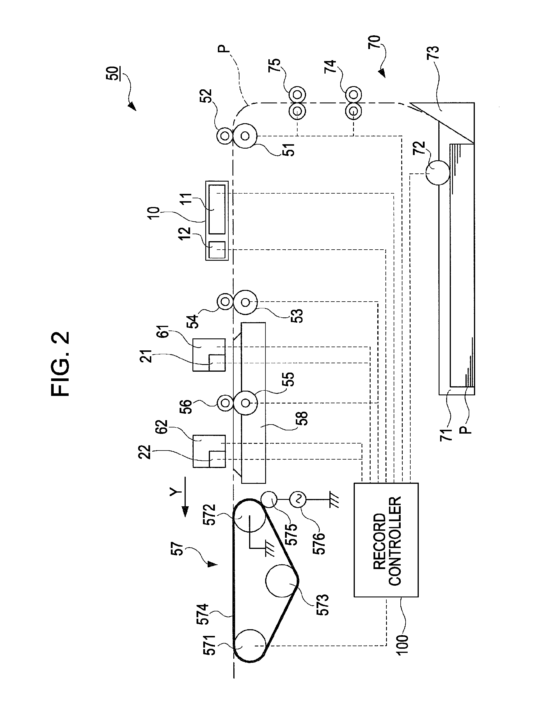 Reference mark forming device and recording apparatus provided with the reference mark forming device