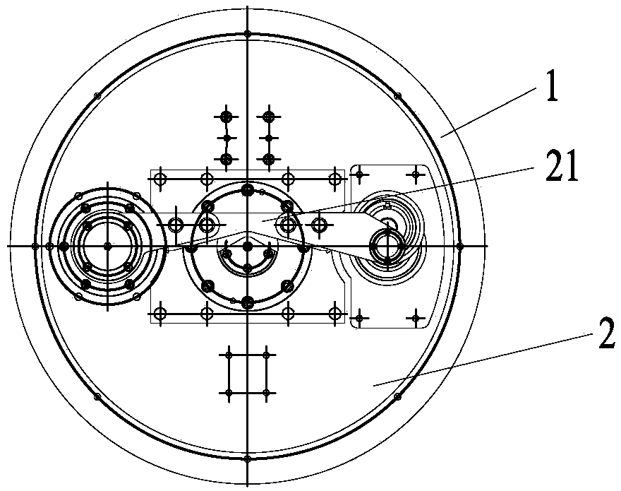 Rotation disc device of derusting machine