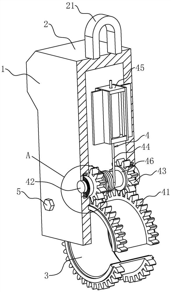 Automatic unhooking device for foundation treatment