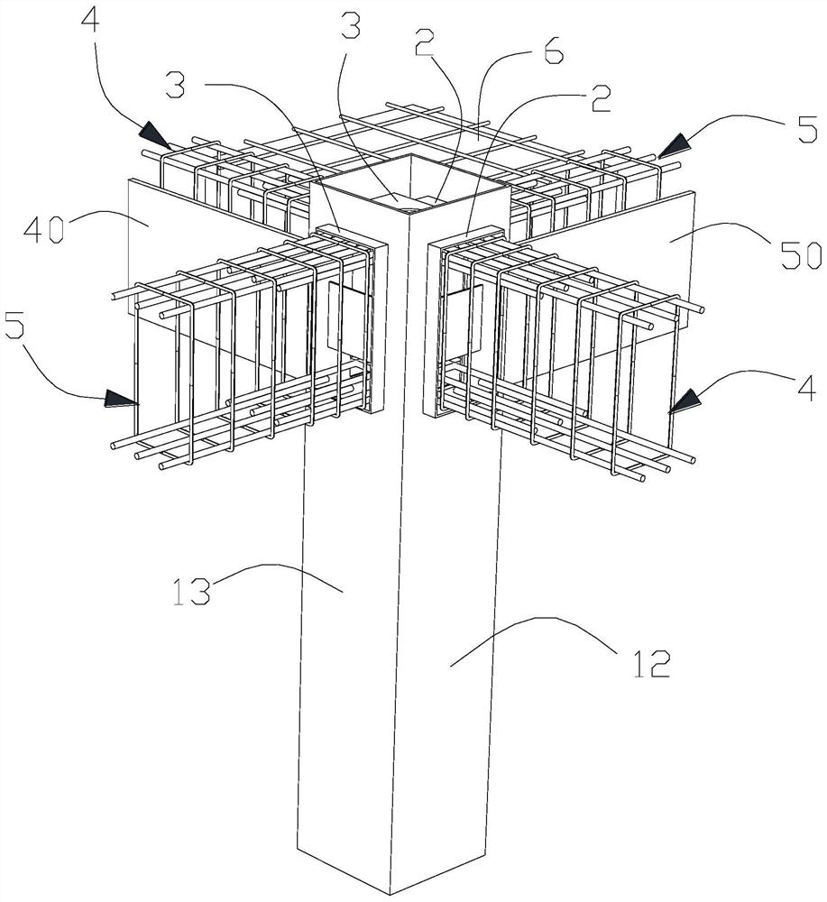 Concrete filled steel tubular column and cast-in-place beam combined structure system