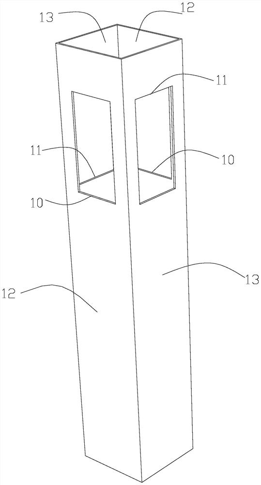 Concrete filled steel tubular column and cast-in-place beam combined structure system