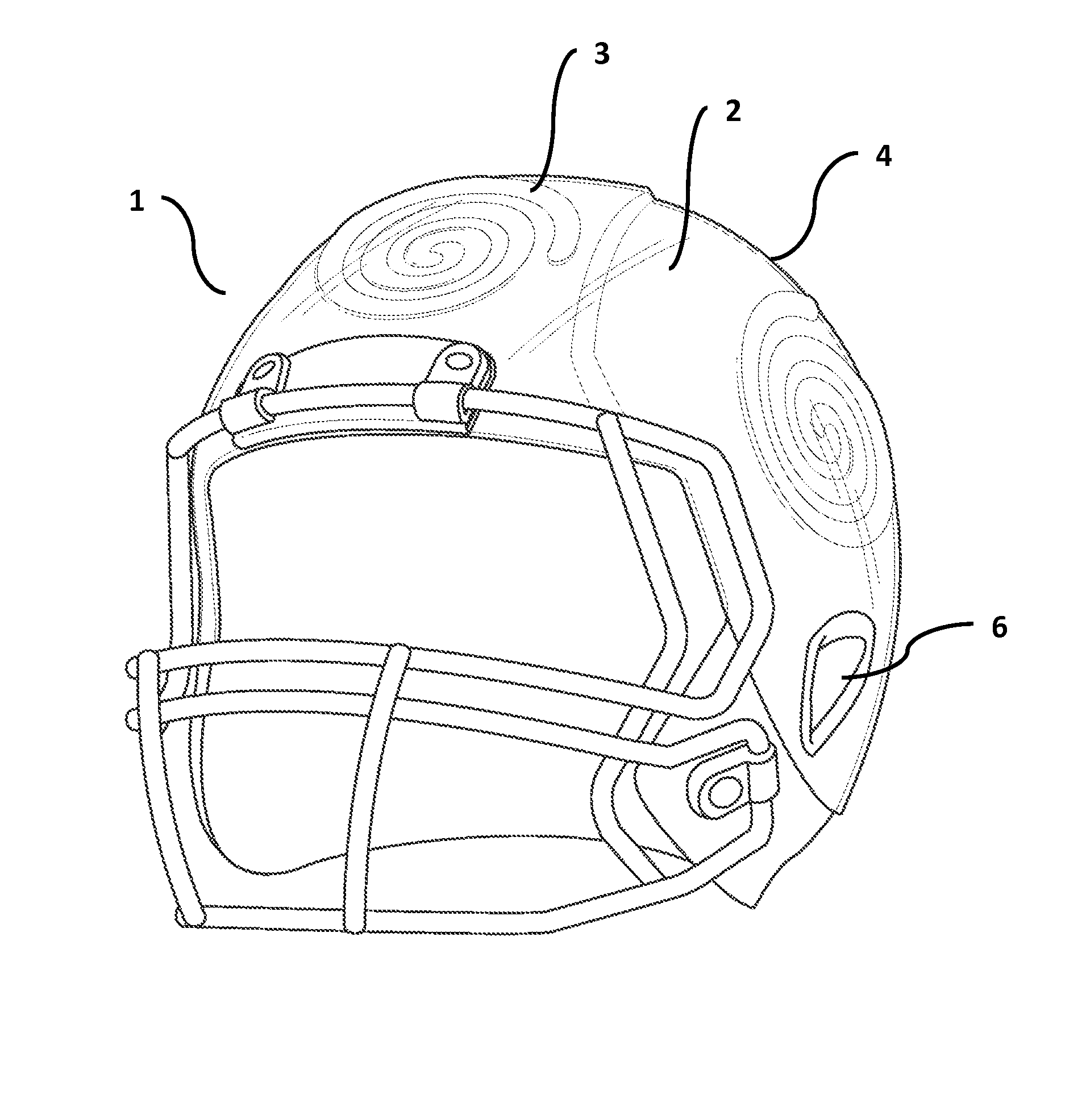 Helmet for reducing concussive forces during collision
