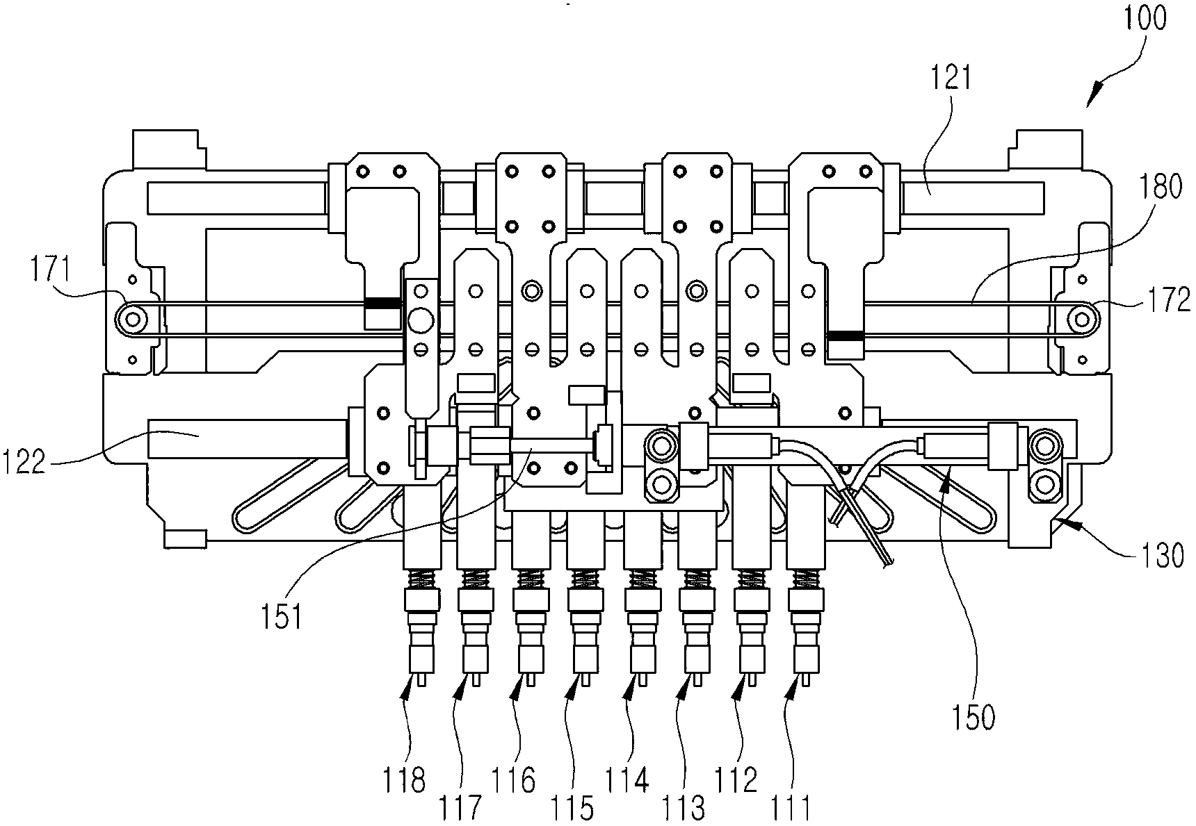 Pick and place apparatus for testing separator