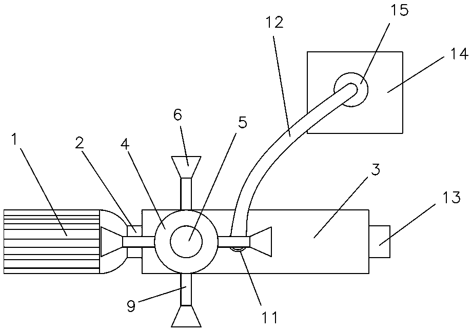 Mixing and agitating device for raw material for producing tunnel brick