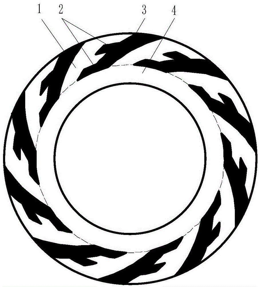 Mechanical seal structure of radial split groove end face with imitation bird wing fin groove