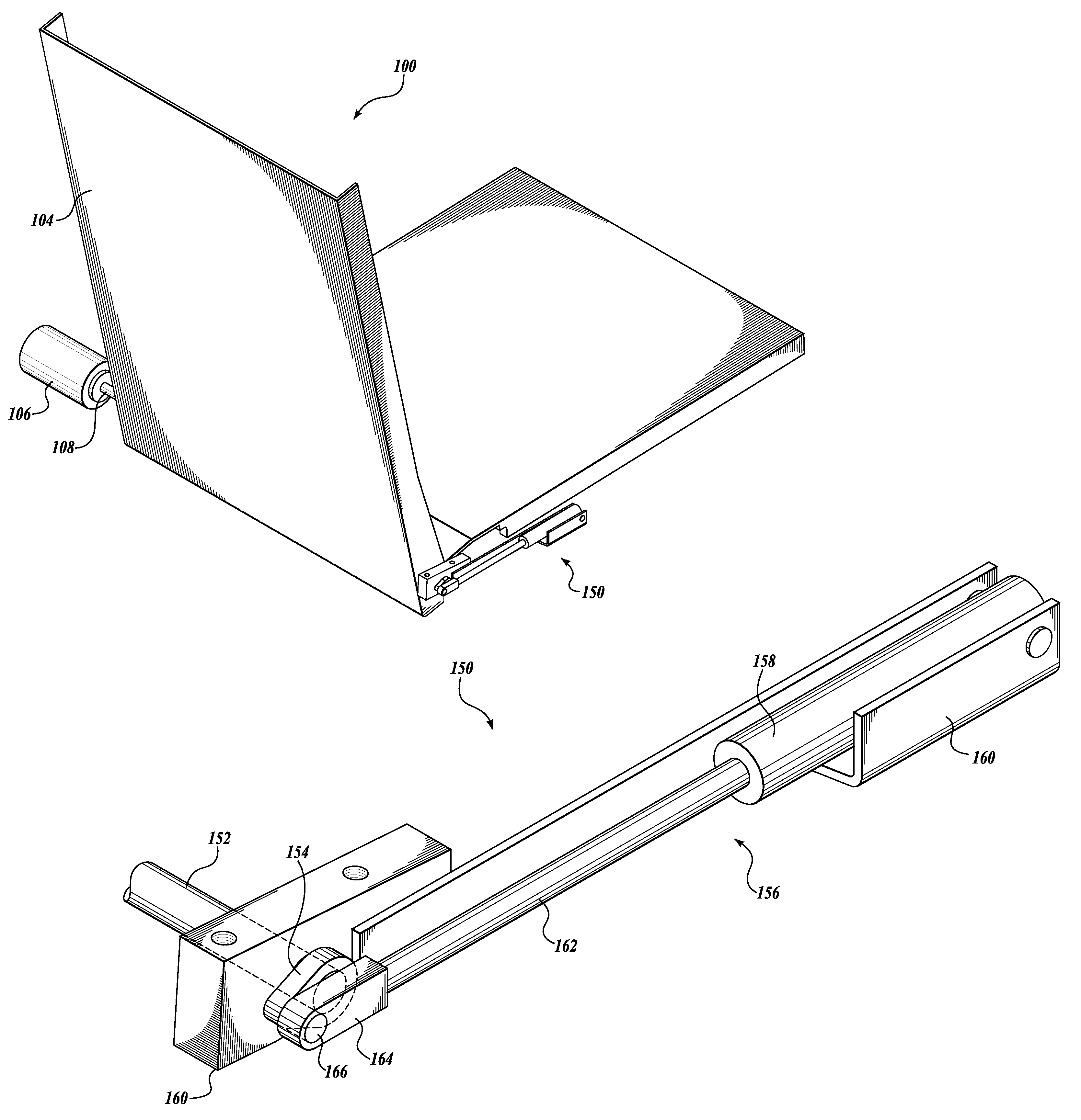 Counterbalance mechanism for fold out ramp
