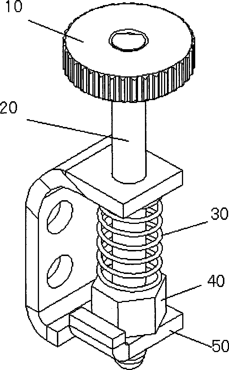Adjustment mechanism for presser foot for connection in pattern machine