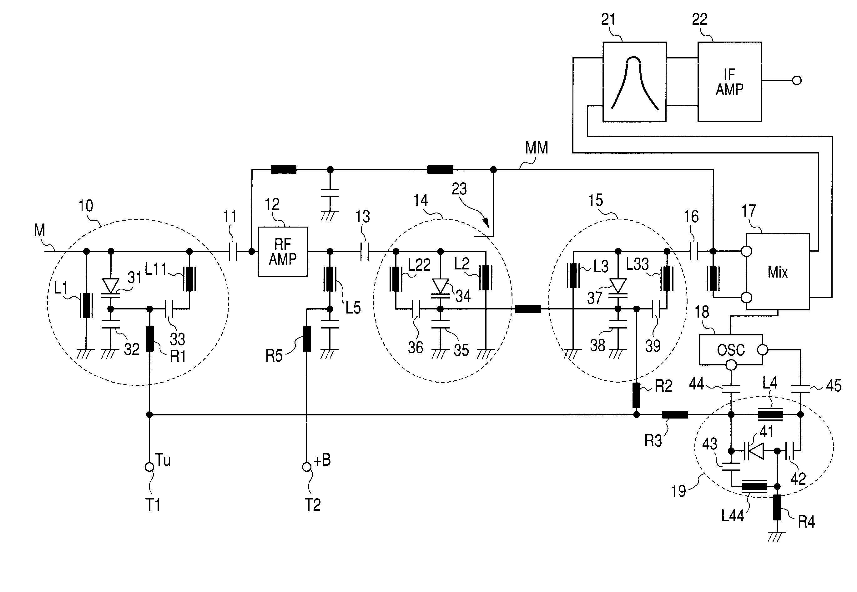 Variable tuning circuit using variable capacitance diode and television tuner