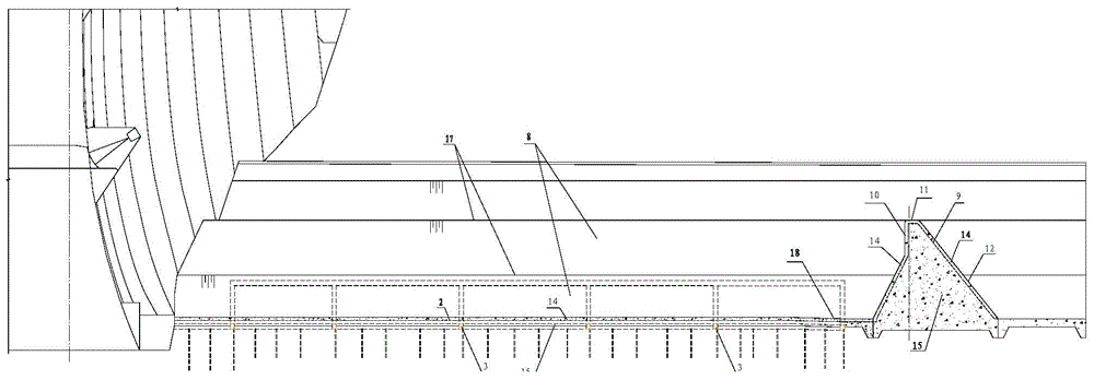 Plunge pool structure used for high arch dam, narrow canyon and large-flow flood discharge hole