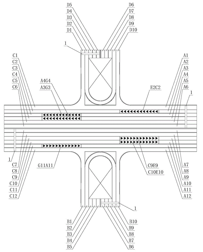Crossroad tunnel system and running method thereof