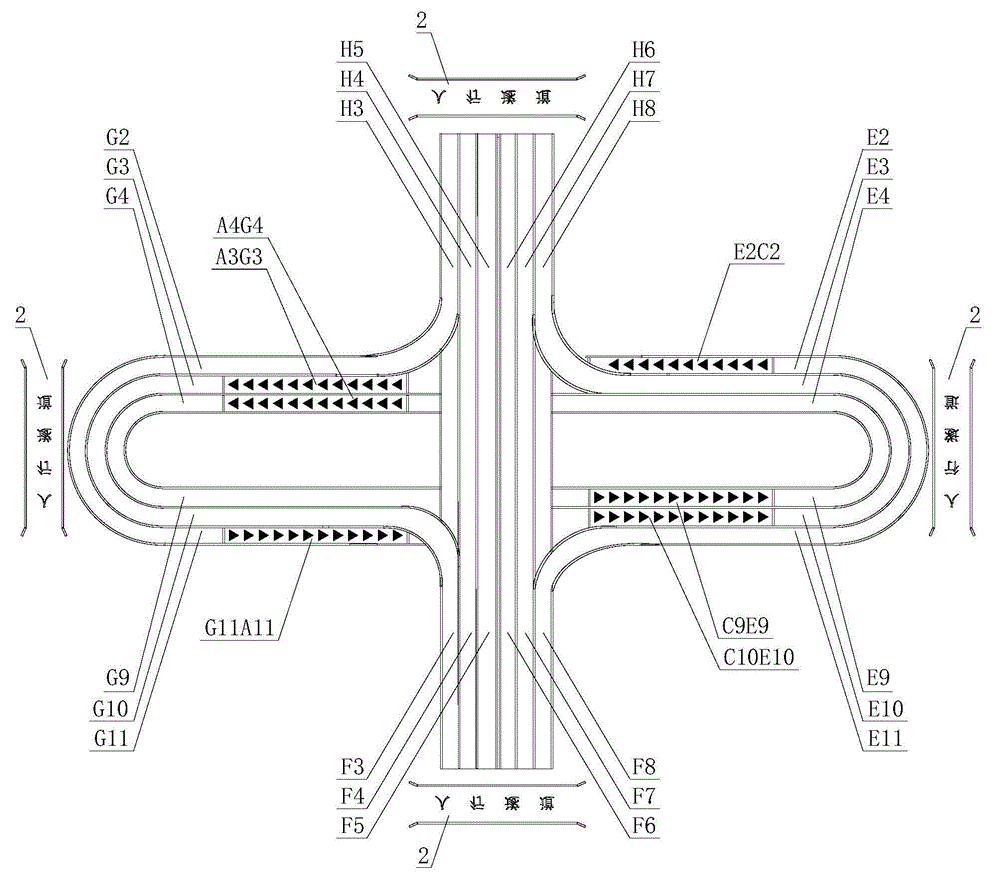 Crossroad tunnel system and running method thereof