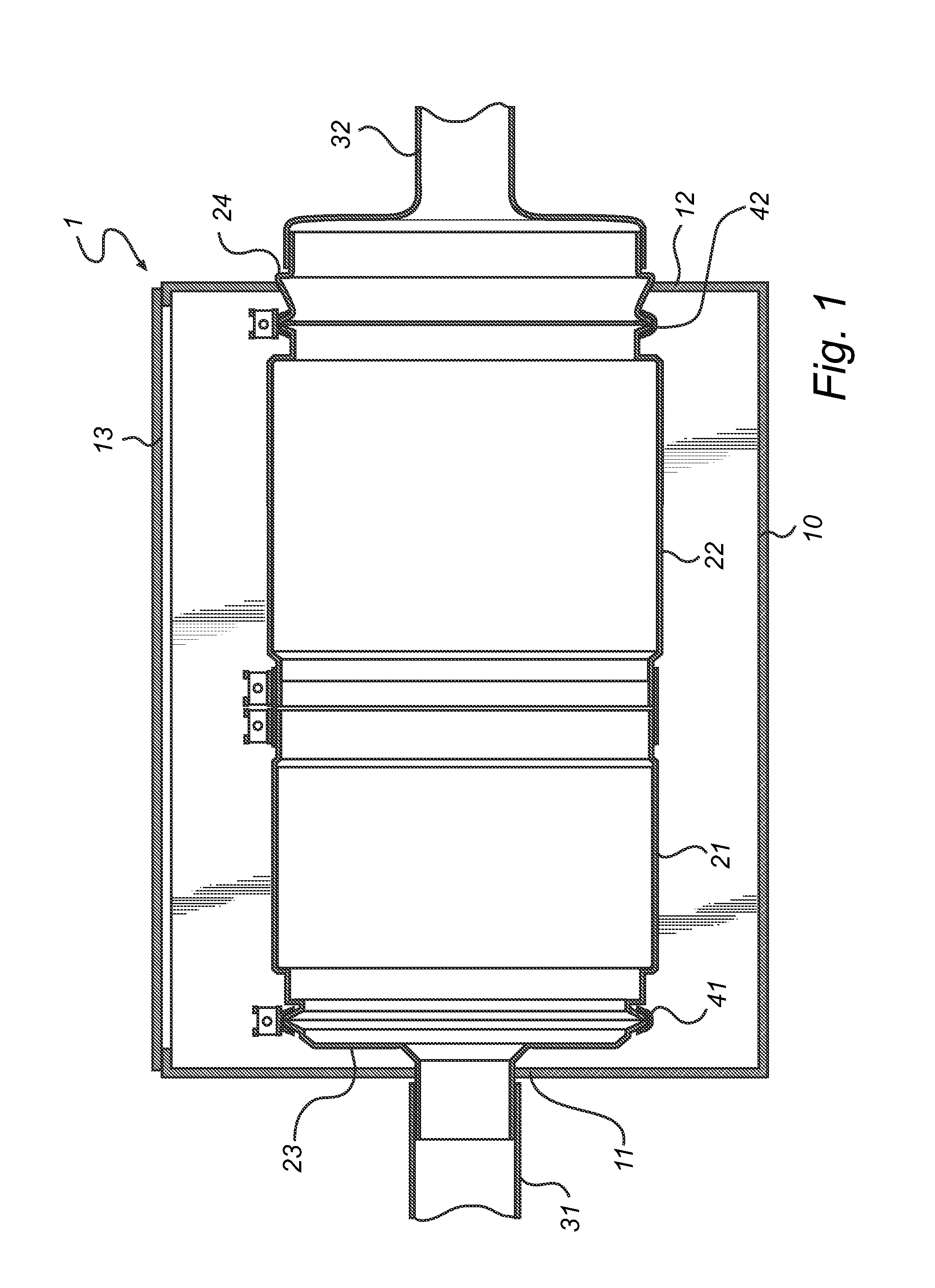 Apparatus for treating an exhaust gas stream with removable module