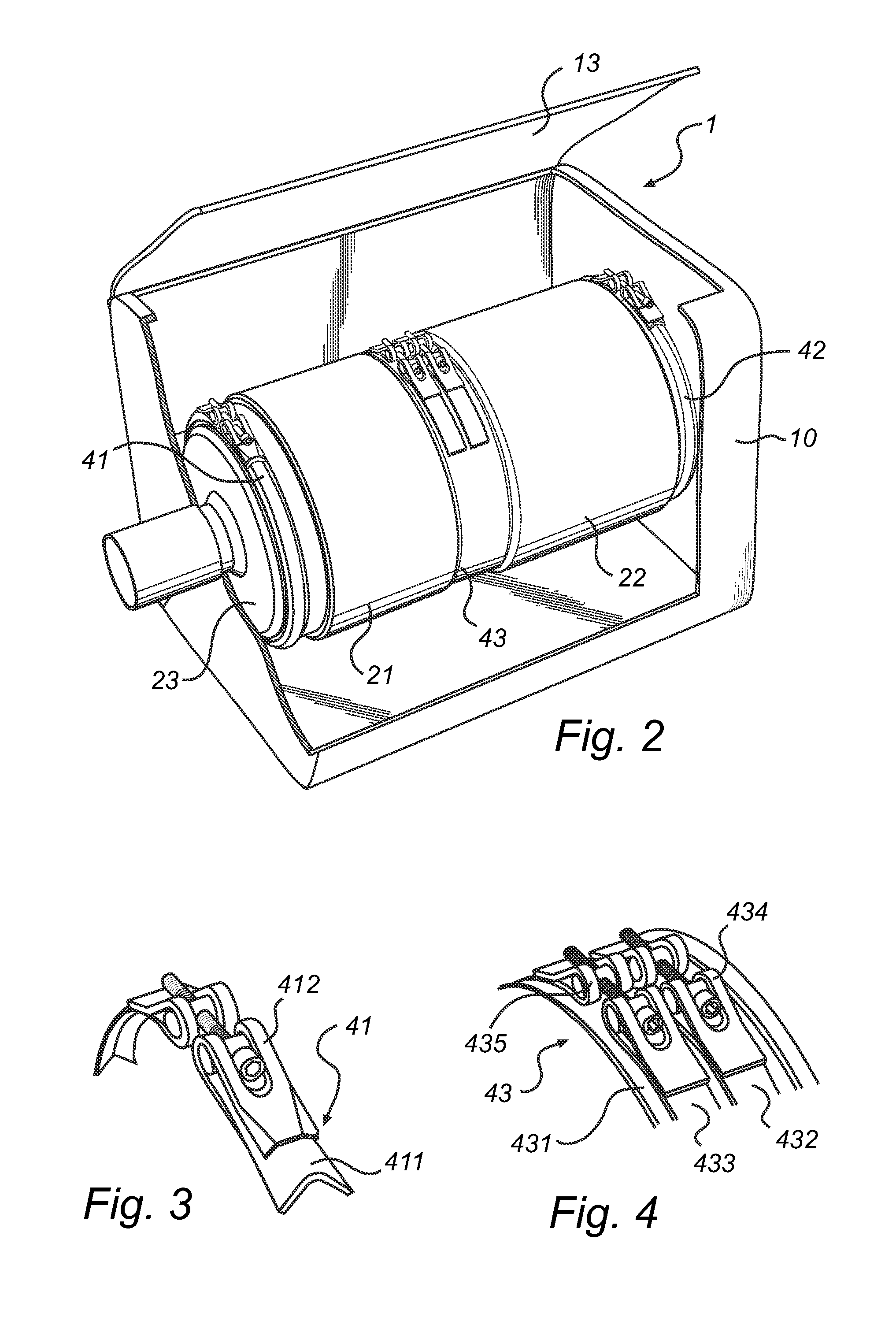 Apparatus for treating an exhaust gas stream with removable module