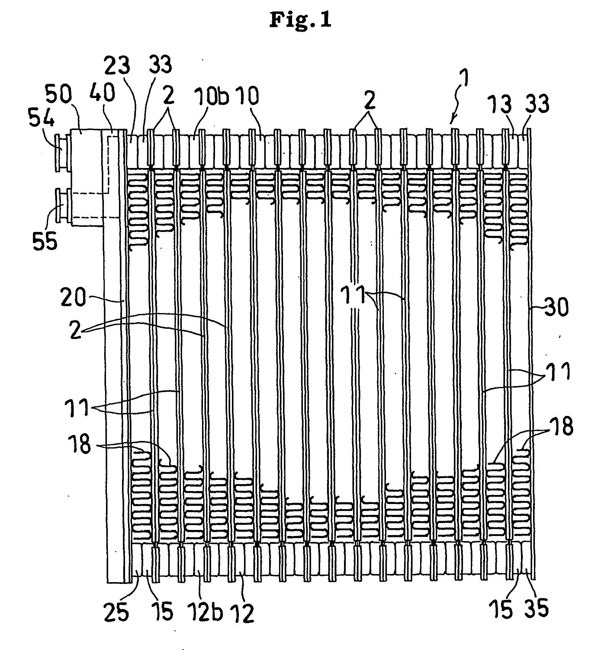 Layered heat exchanger, layered evaporator for motor vehicle air conditioners and refrigeration system