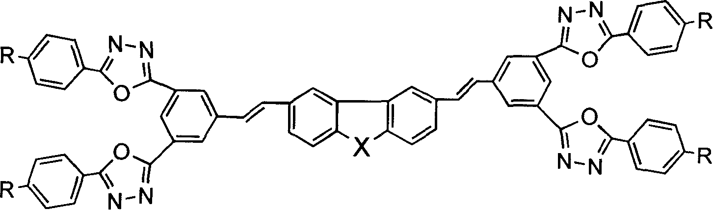 Heterofluorene derivative with strong two photon absorption character