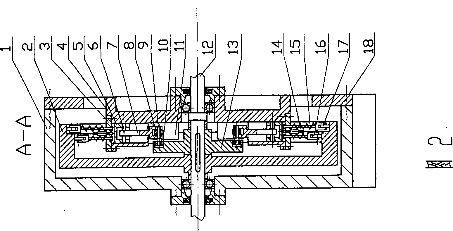 Push cam type internal combustion engine without side pressure