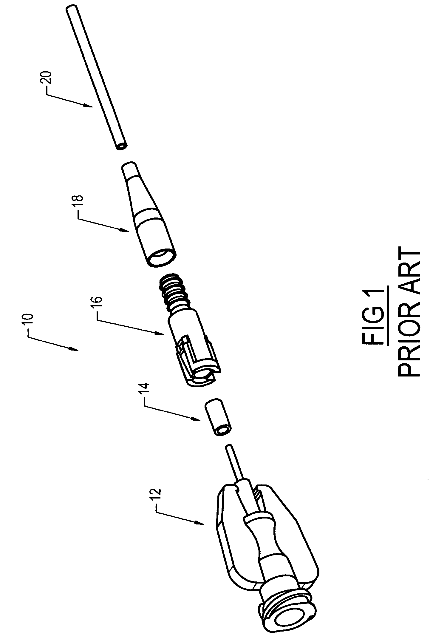 Connector system for a proximally trimmable catheter