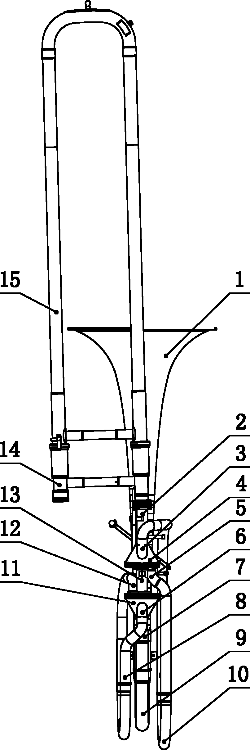 Tone-changing trombone with four tones