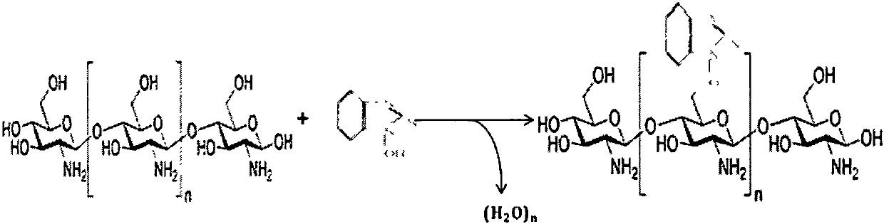 Method for preparing de-chlorinating agent by grafting reaction of chitosan oligosaccharide and benzotriazole compound and de-chlorinating agent prepared thereby