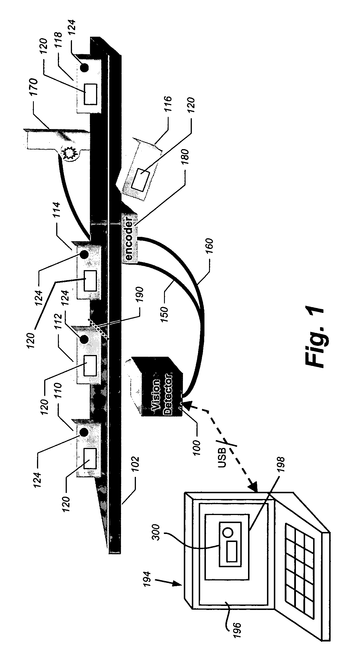 Focusing mechanism for a vision detector