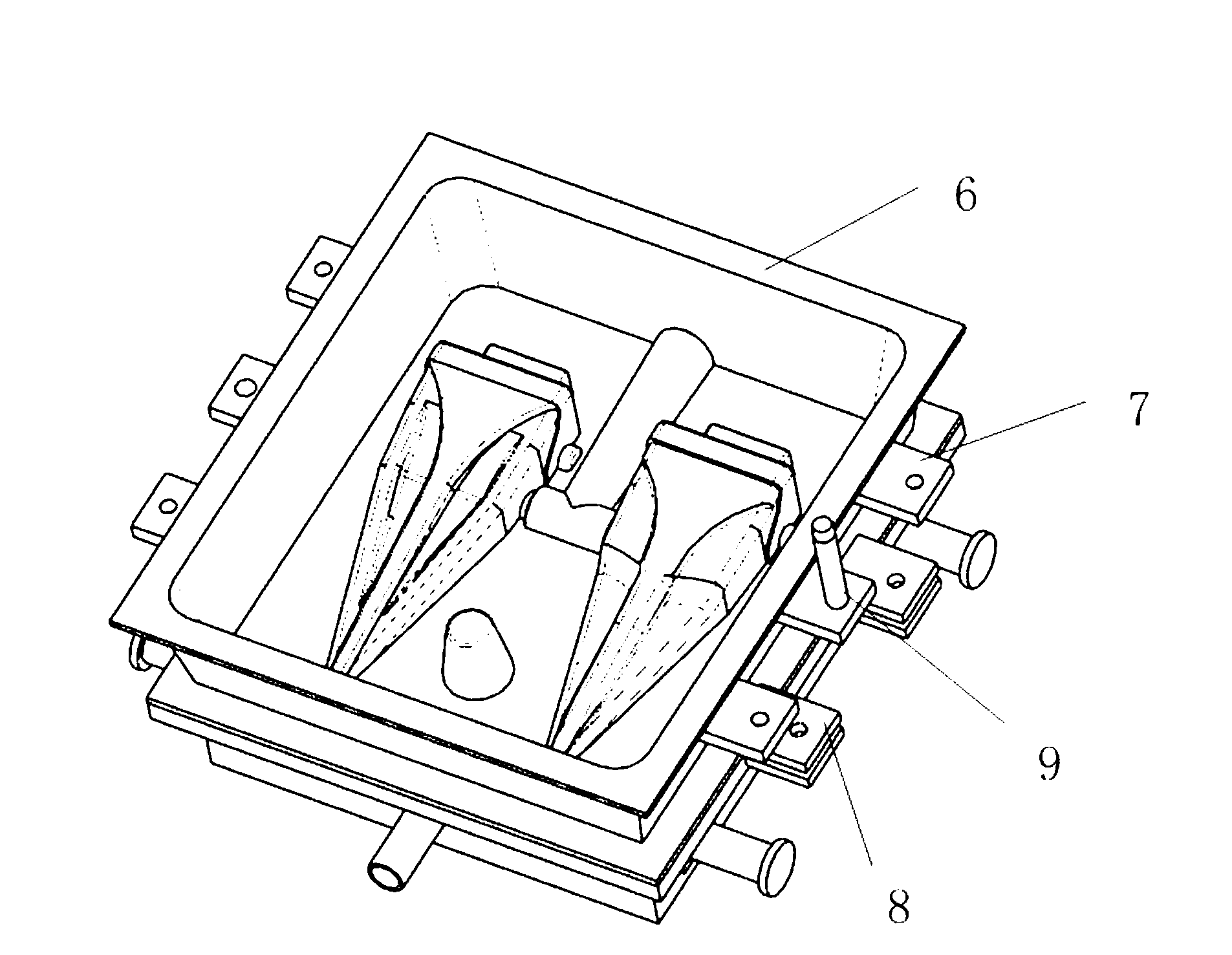 Flaskless V-method casting process