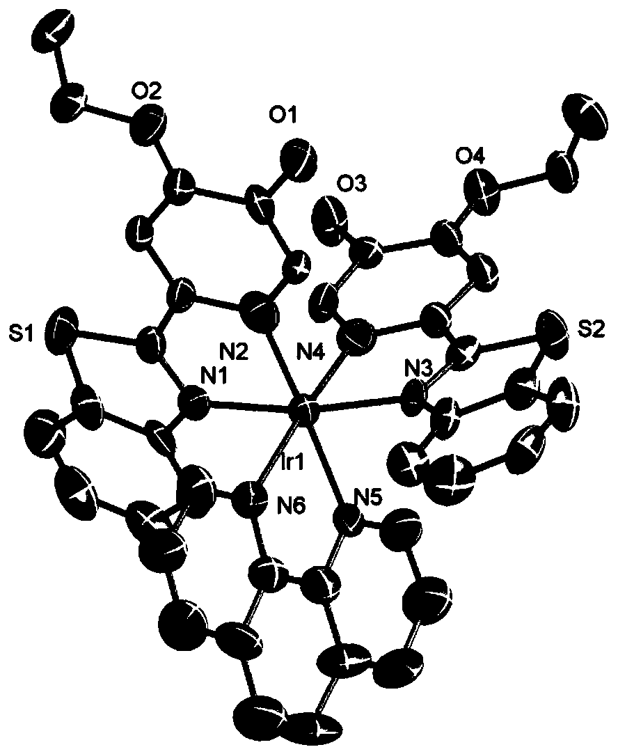 A kind of iridium complex with tubulin recognition function and its preparation method and application