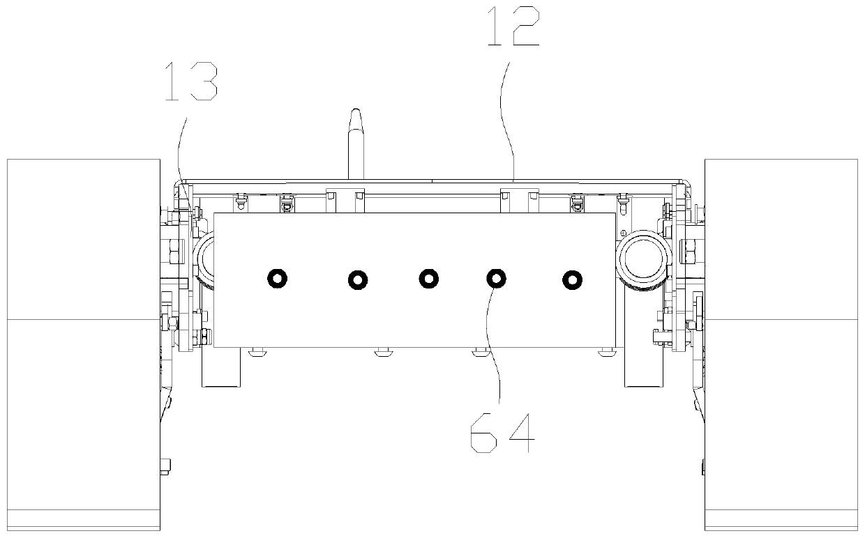 High-performance self-adaptive crawler chassis device and working method thereof