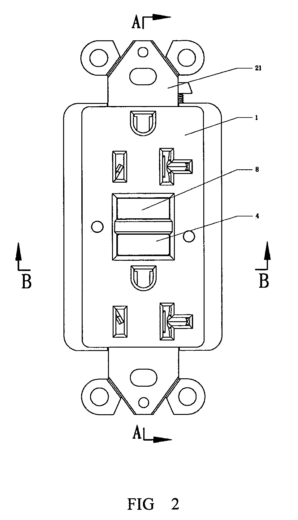 Receptacle type ground-fault circuit interrupter