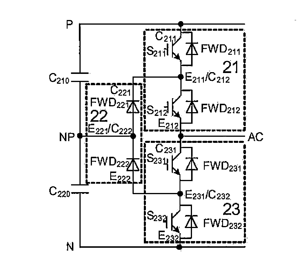 Three-level power converter and power unit thereof