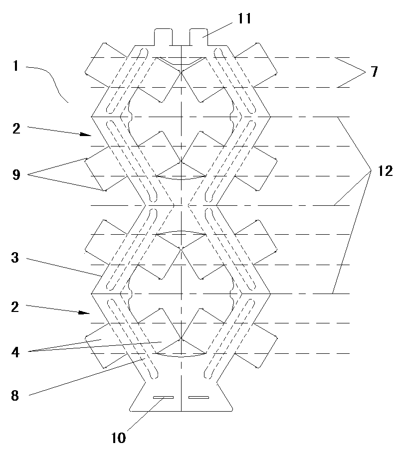 Kara OK-V shaped connecting plate and truss consisting of same